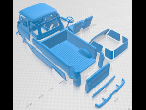 e series econoline pickup 1963 printable truck Modèles 3D en vedette