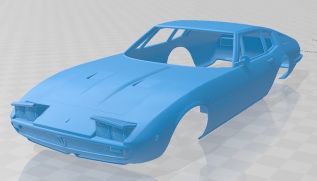 maserati ghibli coupe 1967 printable body car 3D-printmodel .c4d .max .obj .3ds .fbx .stl .blend 