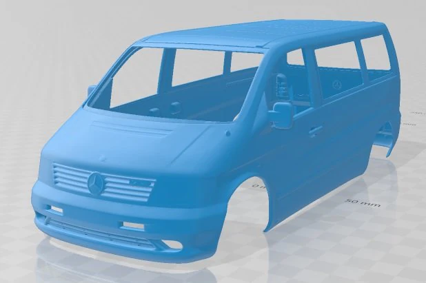 mercedes benz vito 1996 printable body van 3D Print Model .c4d .max .obj .3ds .fbx .stl .blend