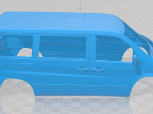 mercedes benz vito 1996 printable body van 3D प्रिंट मॉडल