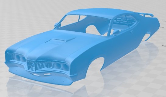 mercury montego coupe 1970 printable body car Modello di stampa 3D .c4d .max .obj .3ds .fbx .stl .blend 