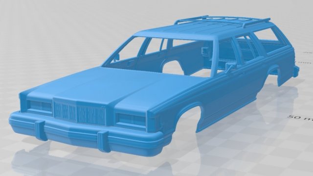 mercury marquis colony park 1981 printable body car Model Cetak 3D .c4d .max .obj .3ds .fbx .stl .blend 