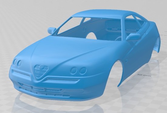 alfa romeo gtv 1995 printable body car 3D 프린트 모델 .c4d .max .obj .3ds .fbx .stl .blend 