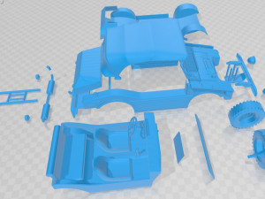 porsche 597 jagdwagen 1955 printable car 3Dプリントモデル