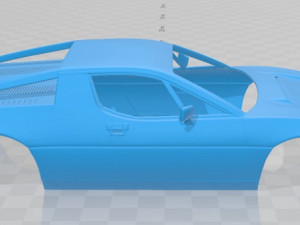 maserati merak 1972 printable body car 3D printmodel
