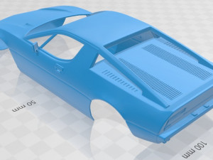 maserati merak 1972 printable body car 3D printmodel
