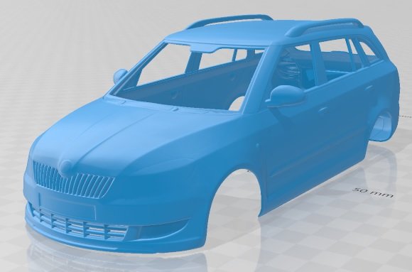 skoda fabia combi 2011 printable body car Modèles 3D en vedette .c4d .max .obj .3ds .fbx .stl .blend 