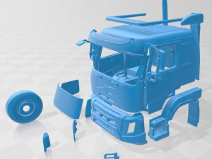 caminh&atilde;o com cabine para impress&atilde;o volvo fmx 2013 Modelo de Impressão 3D