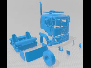 volvo fmx 2013 printable cabin truck 3D Print Model