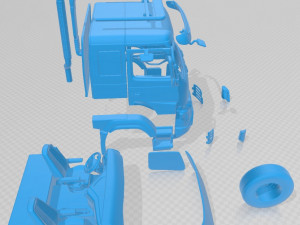 volvo fmx 2013 printable cabin truck 3D-Druckmodell