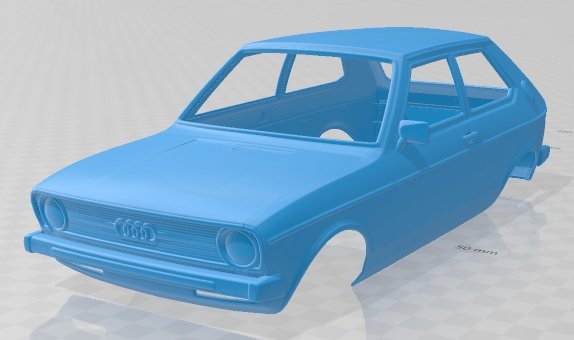 audi 50 1974 printable body car Modelo de Impressão 3D .c4d .max .obj .3ds .fbx .stl .blend 
