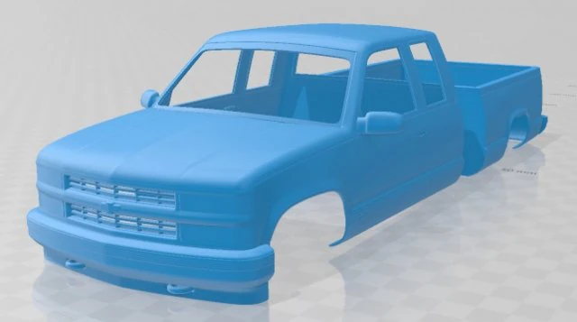 chevrolet c1500 k1500 extended cab 1988 printable body car 3D Print Model .c4d .max .obj .3ds .fbx .stl .blend 