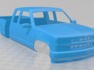 chevrolet c1500 k1500 extended cab 1988 printable body car 3Dプリントモデル