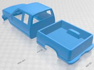 chevrolet c1500 k1500 extended cab 1988 printable body car 3Dプリントモデル