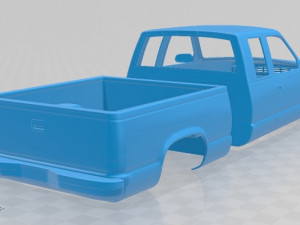 chevrolet c1500 k1500 extended cab 1988 printable body car 3Dプリントモデル