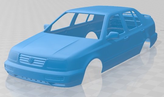 volkswagen jetta 1992 printable body car 3D Print Model .c4d .max .obj .3ds .fbx .stl .blend 