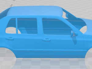 volkswagen jetta 1992 printable body car 3D Print Model