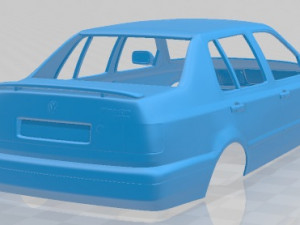volkswagen jetta 1992 printable body car 3D Print Model