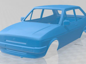 फिएस्टा 1983 प्रिंट करने योग्य बॉडी कार 3D प्रिंट मॉडल