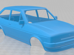 fiesta 1983 printable body car 3D 打印模型