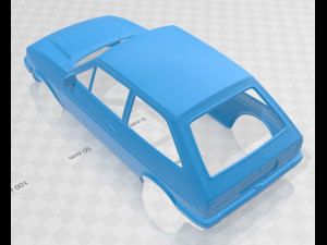 fiesta 1983 printable body car 3D 打印模型