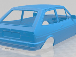 fiesta 1983 printable body car 3D 打印模型