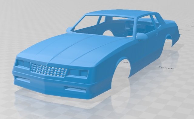 monte carlo ss 1986 printable body car Modelo de impresión 3D .c4d .max .obj .3ds .fbx .stl .blend 