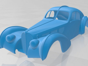 bugatti type 57 atlantic 1936 printable body car 3D Print Model