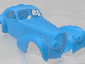 bugatti type 57 atlantic 1936 printable body car 3D Print Model