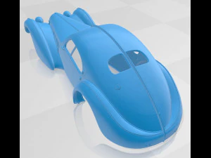 बुगाटी टाइप 57 अटलांटिक 1936 प्रिंट करने योग्य बॉडी कार 3D प्रिंट मॉडल