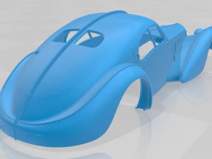 बुगाटी टाइप 57 अटलांटिक 1936 प्रिंट करने योग्य बॉडी कार 3D प्रिंट मॉडल