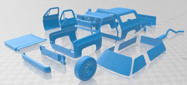 blazer k5 1976 printable car Modello di stampa 3D .c4d .max .obj .3ds .fbx .stl .blend 