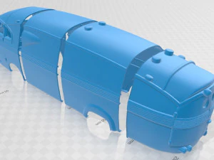 camioneta pegaso bacalao con carrocer&iacute;a imprimible Modelo de impresión 3D
