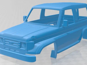 차량 1990년 모델 차 3 문 도요타 랜드 크루저 인쇄용 차체 3D 프린트 모델