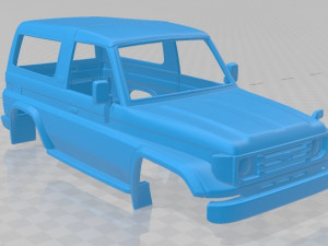 toyota land cruiser j70 3 doors 1990 printable body car Modello di stampa 3D