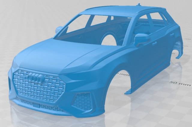 rs q3 2020 printable body car Modelo de Impressão 3D .c4d .max .obj .3ds .fbx .stl .blend 