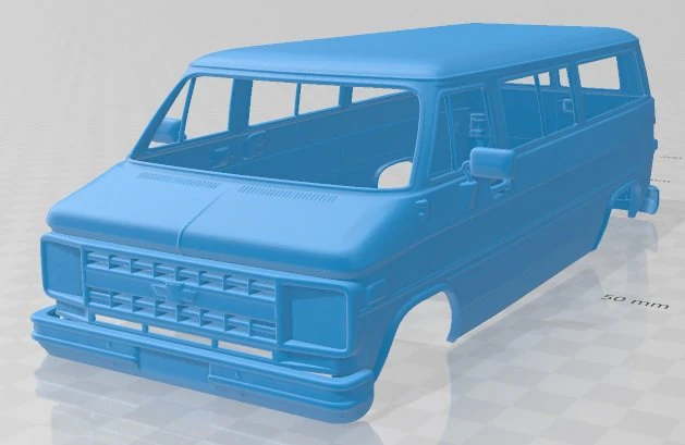 beauville 1988 printable body van 3D Print Model .c4d .max .obj .3ds .fbx .stl .blend 