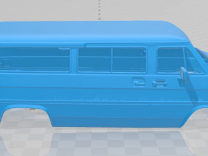 beauville 1988 printable body van 3D-printmodel