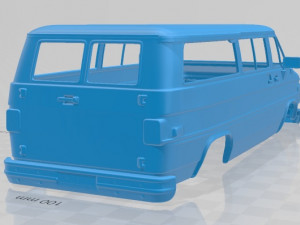 beauville 1988 printable body van 3D-printmodel