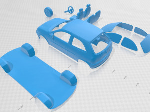opel corsa b 1988 printable car 3D 打印模型