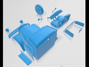 opel blitz 1940 printable cabin truck 3D printmodel