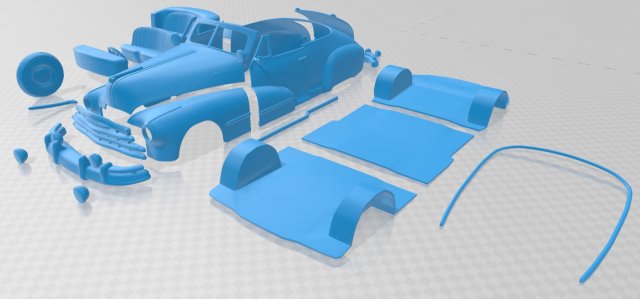 torpedo eight deluxe convertible 1948 printable car 3D Принт Модель .c4d .max .obj .3ds .fbx .stl .blend 