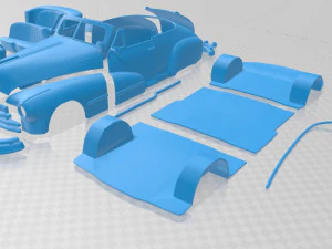 torpedo ocho descapotable de lujo 1948 coche imprimible Modelo de impresión 3D