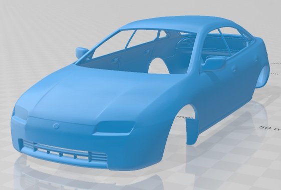 mazda 323 familia 1994 printable body car 3D-Druckmodell .c4d .max .obj .3ds .fbx .stl .blend 