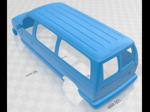 e passenger 1988 printable body van Model Cetak 3D