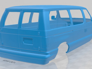 e passenger 1988 printable body van Model Cetak 3D