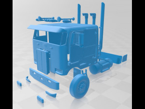 peterbilt 362 printable cabin truck 3D Print Model