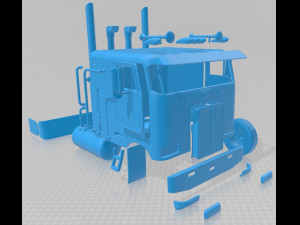 peterbilt 362 printable cabin truck Modèles 3D en vedette