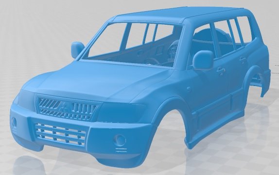 mitsubishi pajero montero wagon 2005 printable body car Model Cetak 3D .c4d .max .obj .3ds .fbx .stl .blend 