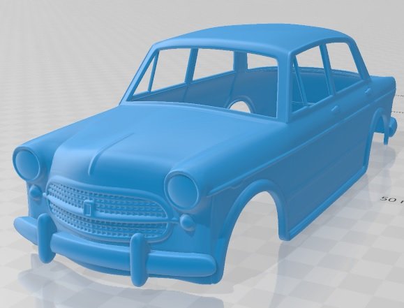 fiat 1200 granluce 1957 printable body car Modelo de impresión 3D .c4d .max .obj .3ds .fbx .stl .blend 